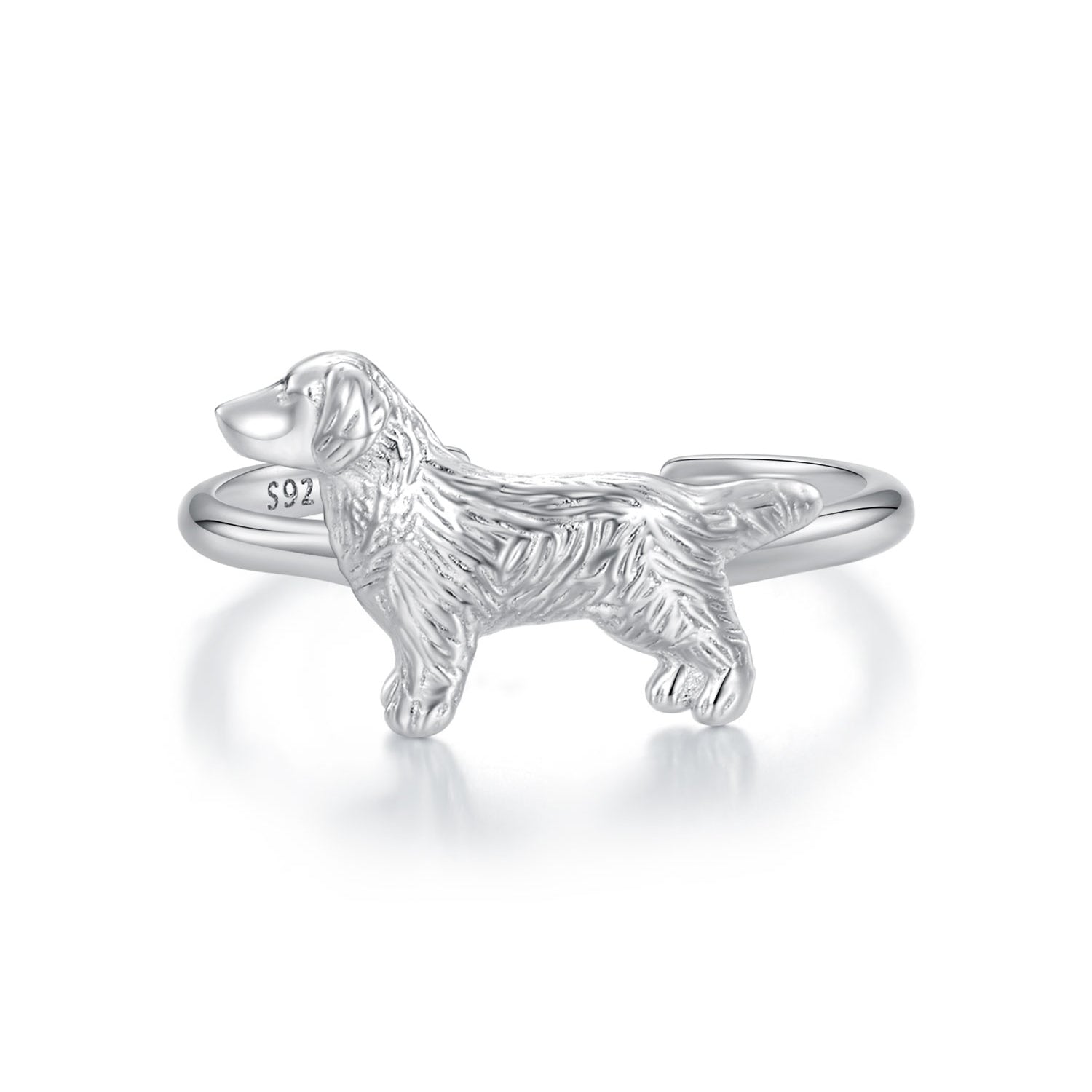 925 Sterling Silver Dog Ring 1.7mm for Women  DestGlow
