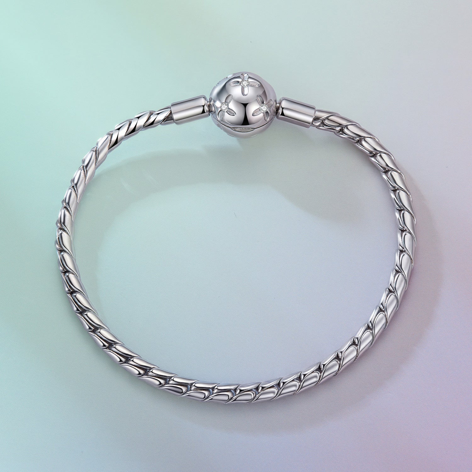 925 Sterling Silver White Gold Plated Bracelet with CZ Pendant for Women  DestGlow