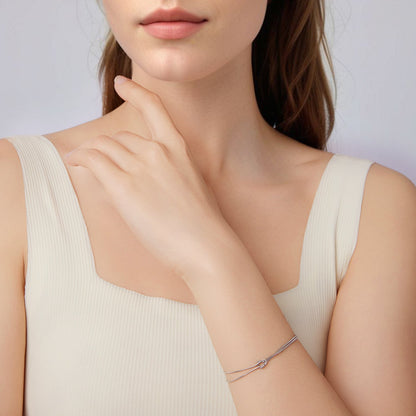 925 Sterling Silver &amp; Plated White Gold Bracelet for Women  DestGlow