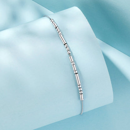 925 Sterling Silver White Gold Plated Bracelet 15+6cm for Women  DestGlow