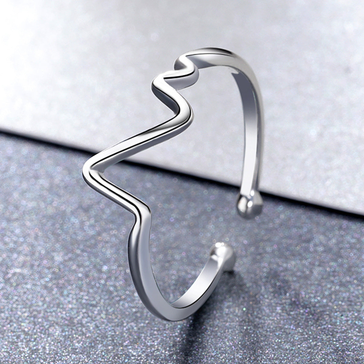 925 Sterling Silver Platinum Plated 0.1cm Ring for Men  DestGlow