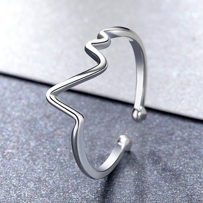 925 Sterling Silver Platinum Plated 0.1cm Ring for Men  DestGlow
