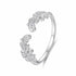 925 Sterling Silver White Gold Plated Ring with Pavé Setting CZ for Women  DestGlow