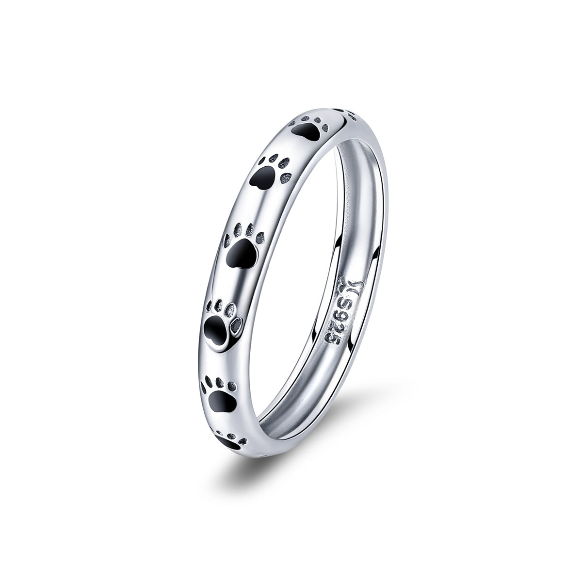 925 Sterling Silver Ring for Women - Size 5.0, Width 0.3cm  DestGlow