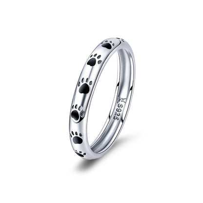 925 Sterling Silver Ring for Women - Size 5.0, Width 0.3cm  DestGlow