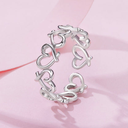 925 Sterling Silver and White Gold Plated Ring for Women  DestGlow