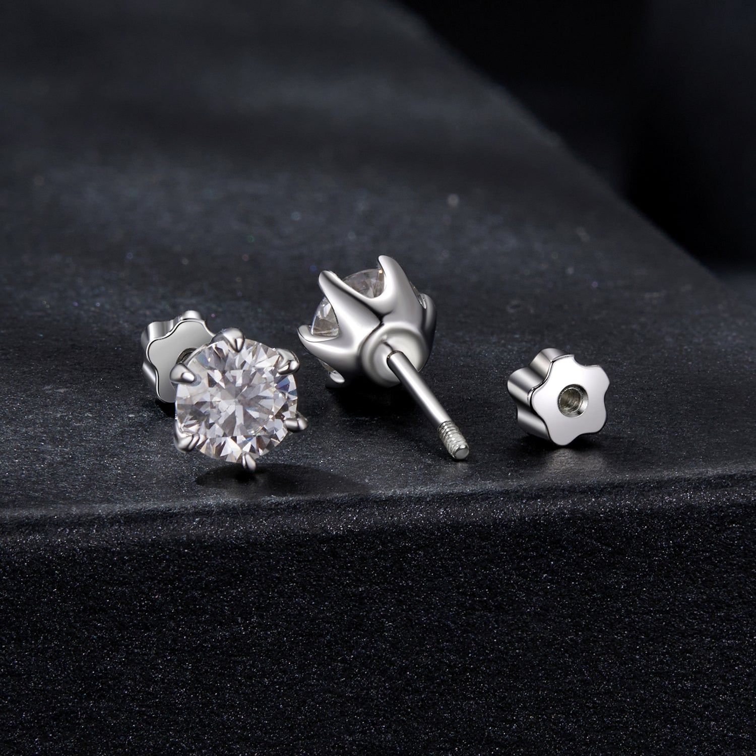 925 Sterling Silver 0.5 Carat Moissanite Earrings for Women  DestGlow