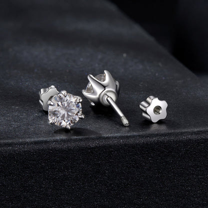 925 Sterling Silver 0.5 Carat Moissanite Earrings for Women  DestGlow