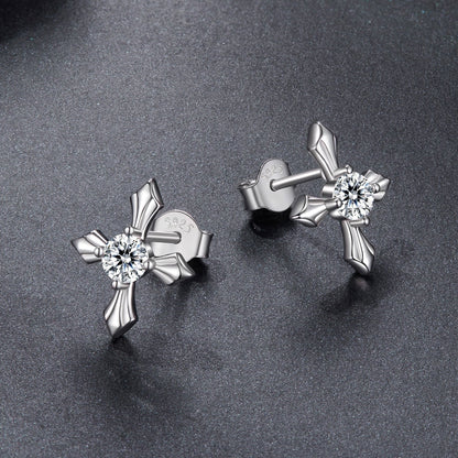 925 Sterling Silver 0.30 Carat Genuine Moissanite Earrings for Women  DestGlow