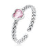 925 Sterling Silver Love CZ Ring for Women by Bids.com