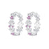 925 Sterling Silver Pavé CZ White Gold Plated Earrings for Women  DestGlow