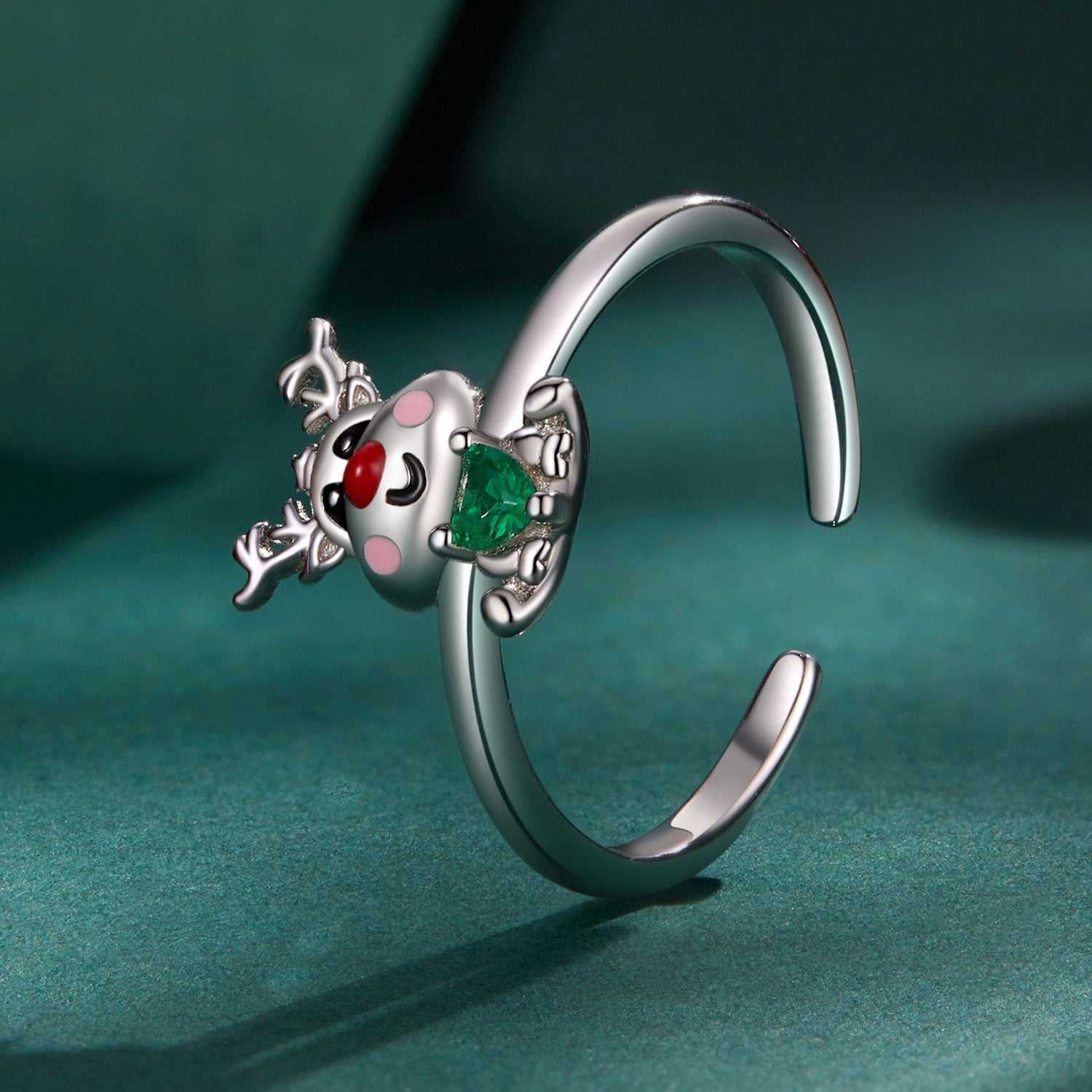 925 Sterling Silver Enamel Pavé CZ Ring  DestGlow
