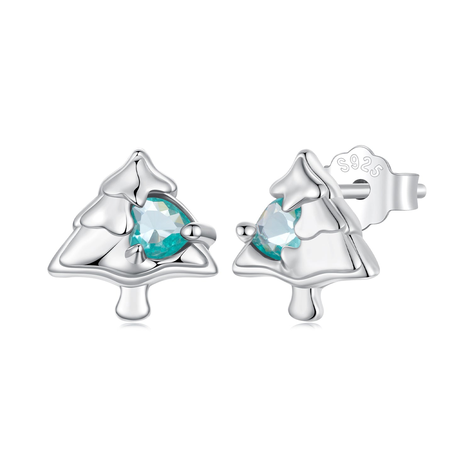 925 Sterling Silver White Gold Plated Transparent Glass Earrings for Women  DestGlow