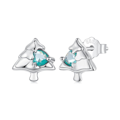 925 Sterling Silver White Gold Plated Transparent Glass Earrings for Women  DestGlow