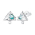 925 Sterling Silver White Gold Plated Transparent Glass Earrings for Women  DestGlow