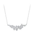 925 Sterling Silver White Gold Plated 40+5cm Necklace with CZ for Women  DestGlow