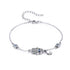 925 Sterling Silver Bracelet 21cm Long with 1.0*1.7cm Charms for Women  DestGlow