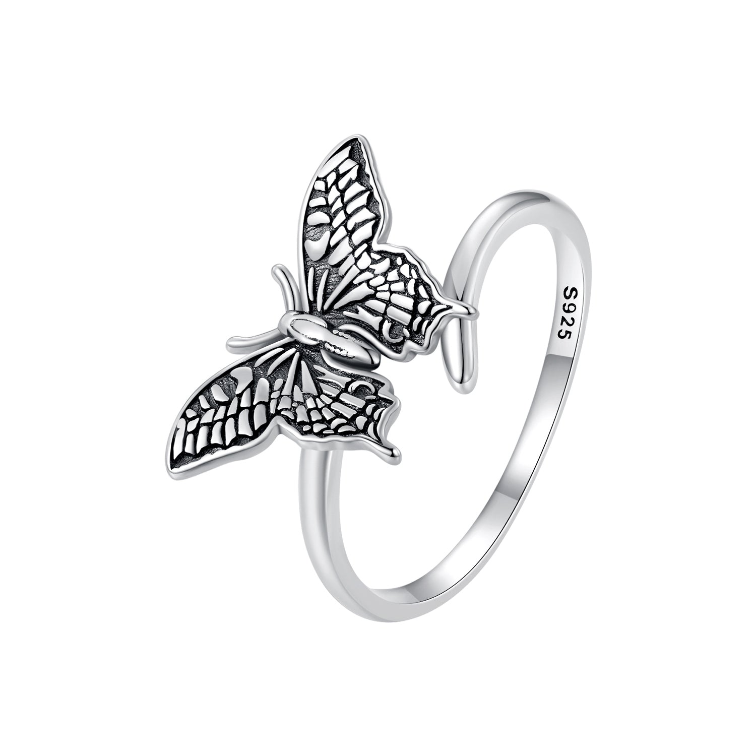 925 Sterling Silver Oxidized Silver 1.4mm Width Rings for Women  DestGlow