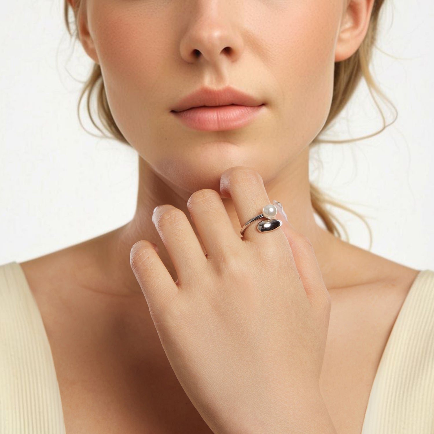 925 Sterling Silver Quality Shell Pearl Ring for Women  DestGlow
