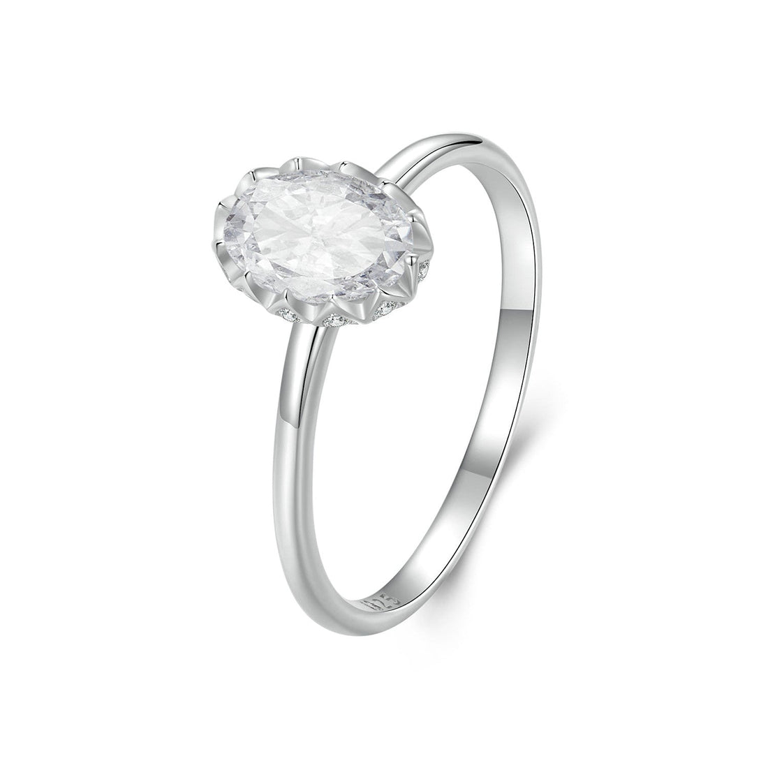 925 Sterling Silver 1.6mm Moissanite 1ct Ring in Size 6 for Women  DestGlow