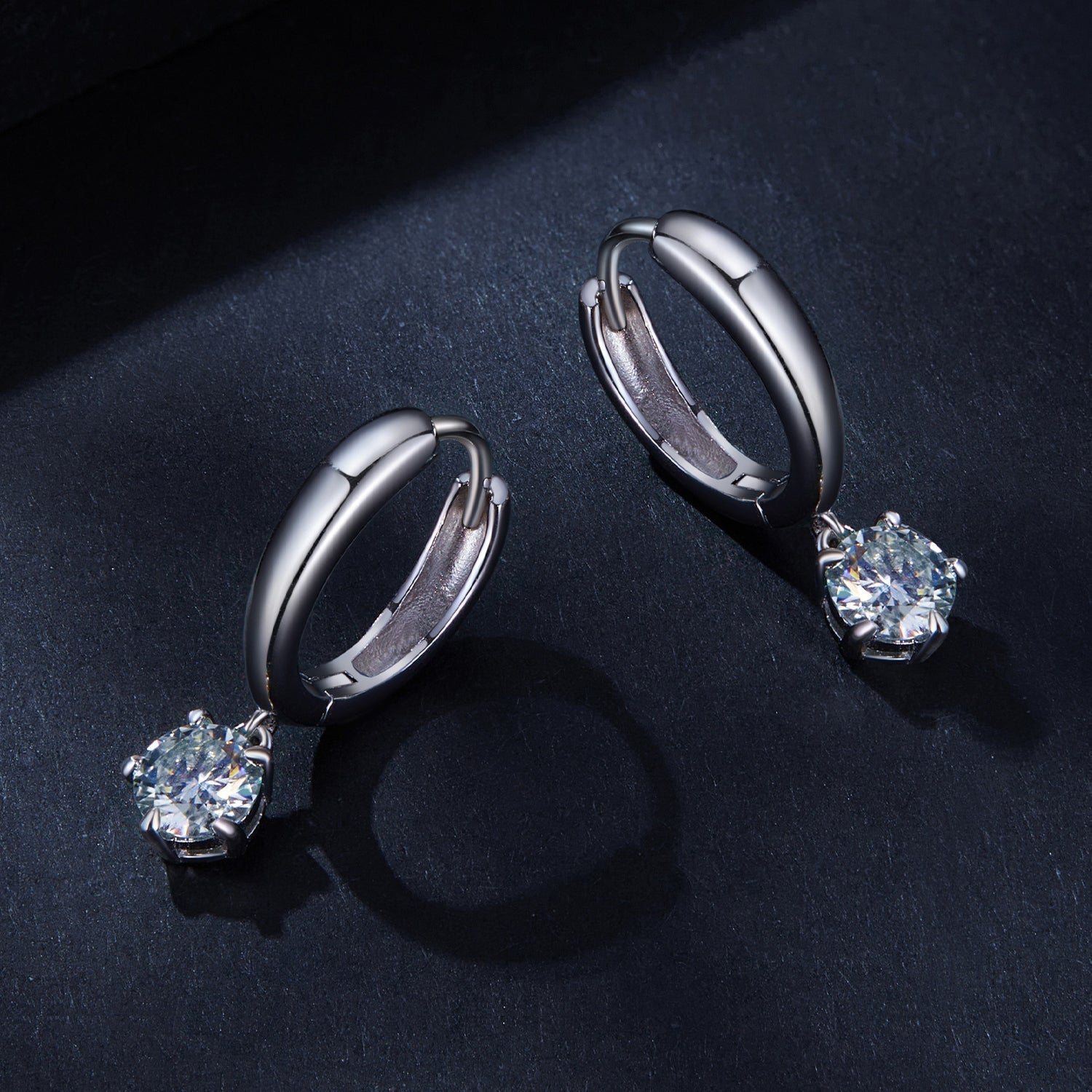 S925 Sterling Silver 0.50 Carat Moissanite Earrings for Women  DestGlow
