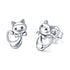 925 Sterling Silver Earrings with Pavé Setting in Oxidized Finish  DestGlow