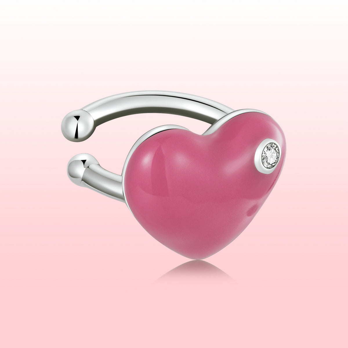 925 Sterling Silver Earrings with Pavé CZ &amp; Enamel, 1.0*1.3cm, for Women  DestGlow