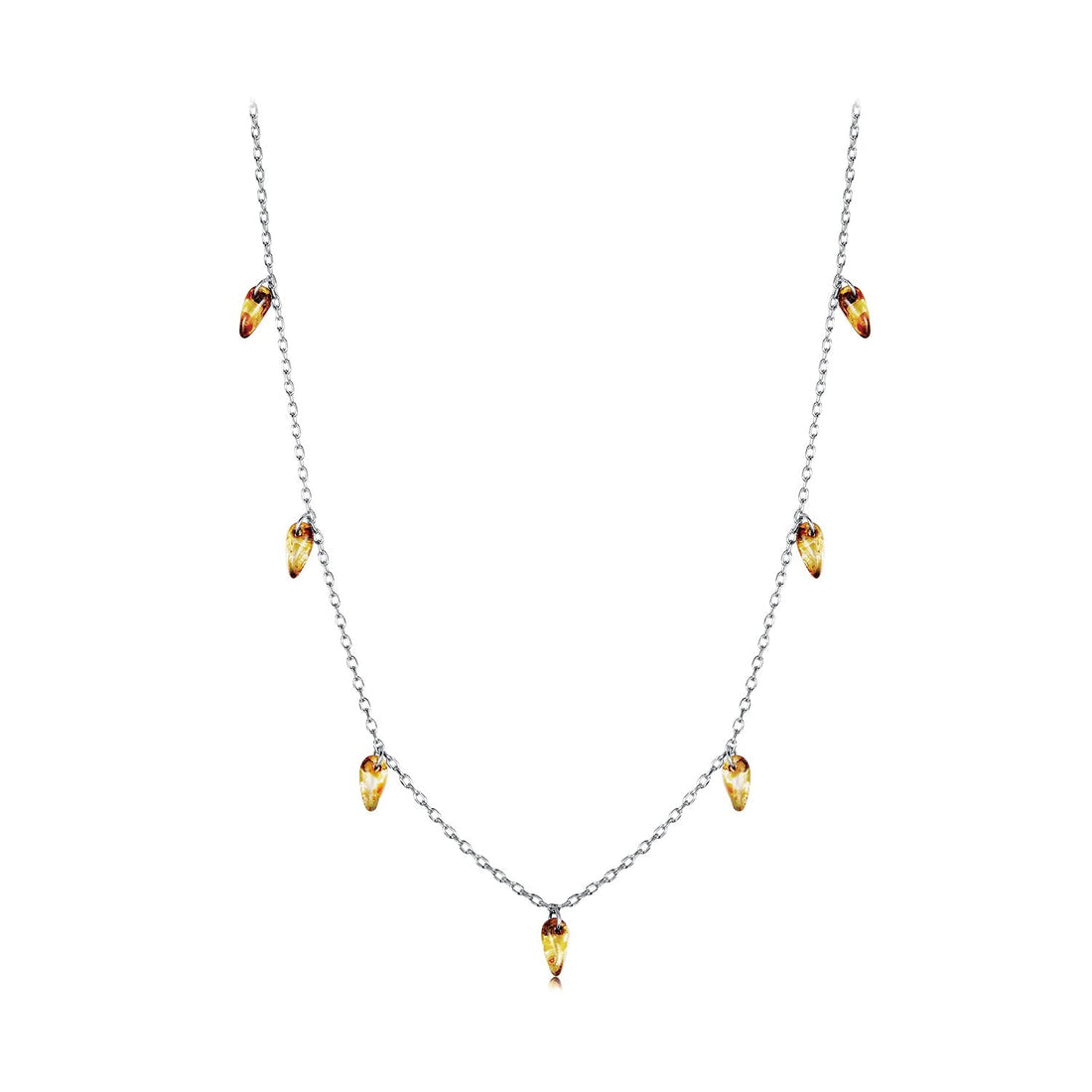 925 Sterling Silver 0.60 Carat Glass Bead Adjustable Necklace for Women  DestGlow