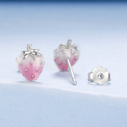 925 Sterling Silver White Gold Plated Enamel Earrings  DestGlow