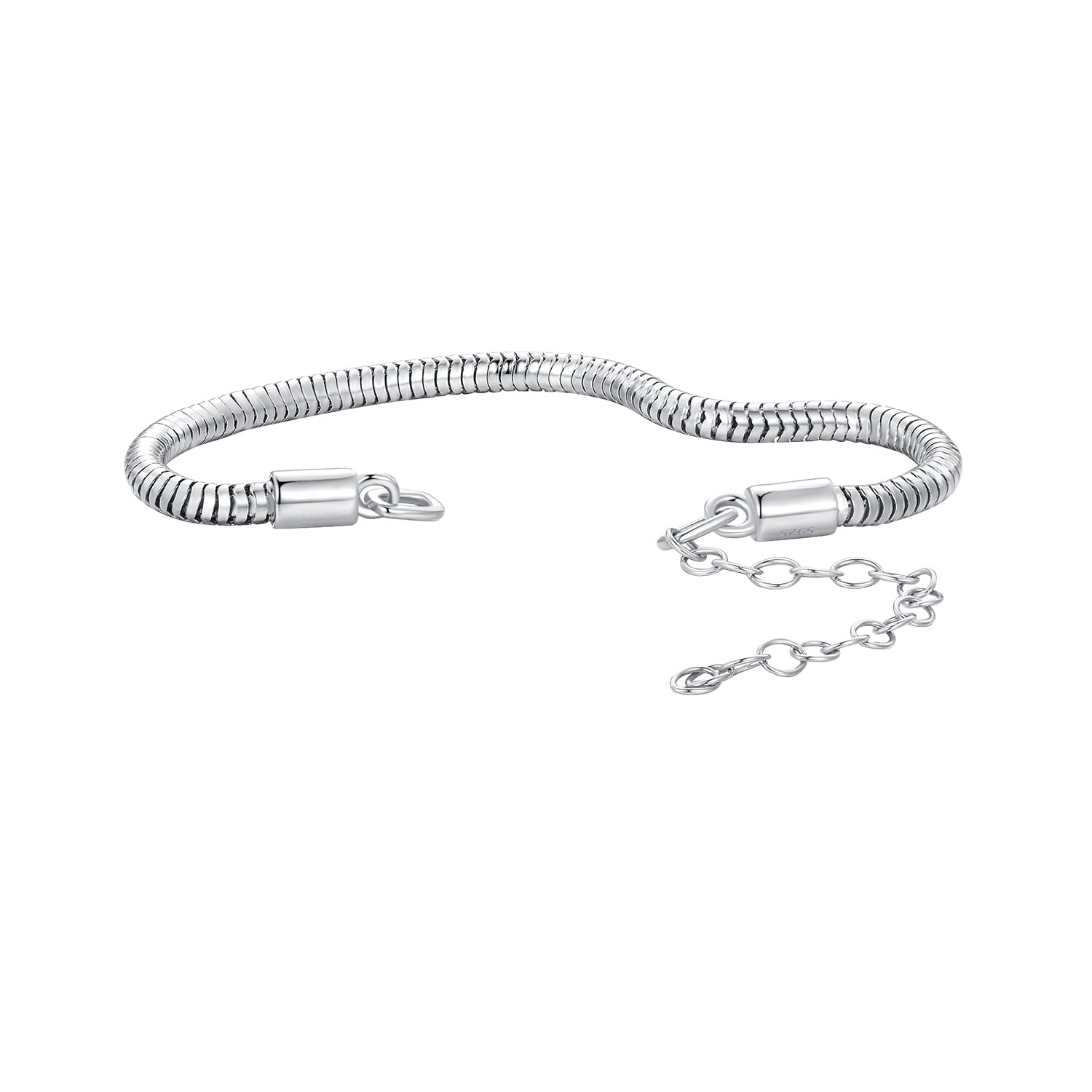 925 Sterling Silver Plated Platinum 140mm Chain Thickness 3mm Bracelet for Women  DestGlow
