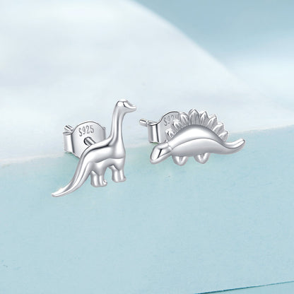 925 Sterling Silver Earrings with Oxidized Finish, 1.1*1cm &amp; 1.2*0.6cm for Women  DestGlow