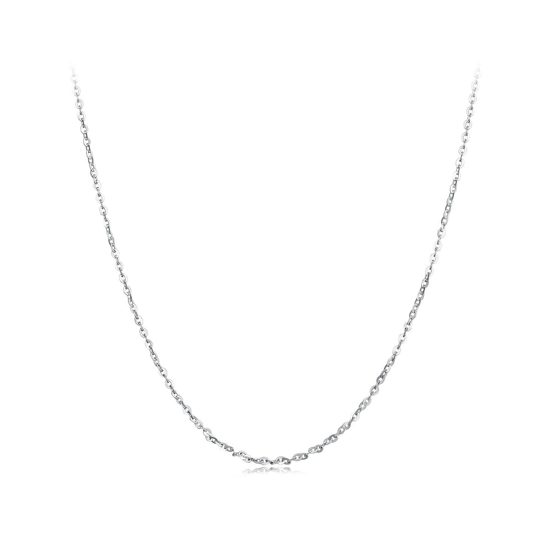 925 Sterling Silver Plated Platinum Necklace 45.0 cm for Men  DestGlow