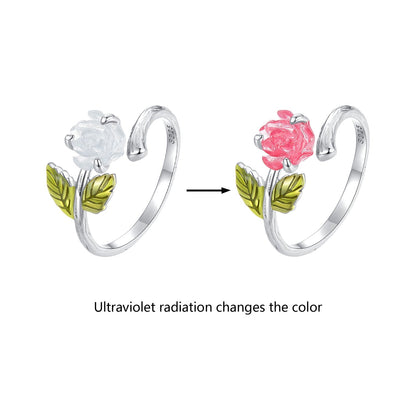 925 Sterling Silver Enamel Resin Ring 1.7mm Width  DestGlow