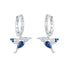 925 Sterling Silver Opal Nanometer Stone Earrings, White Gold Plated, 23*13mm for Women  DestGlow