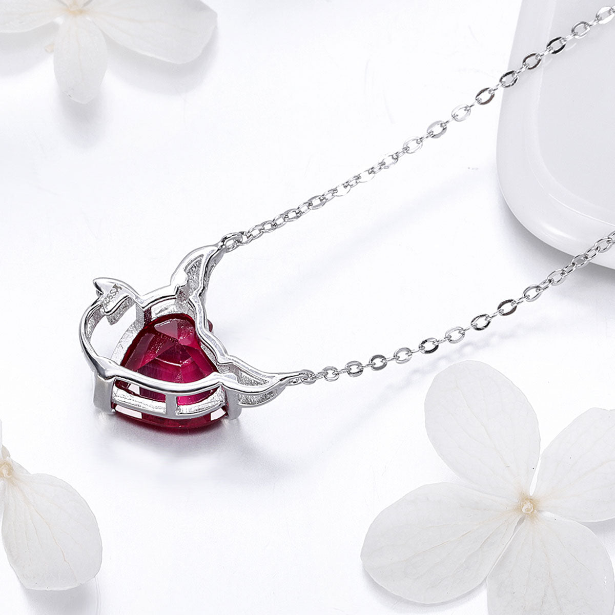 925 Sterling Silver Necklace with 1.5x1.3 cm Pendant for Women  DestGlow