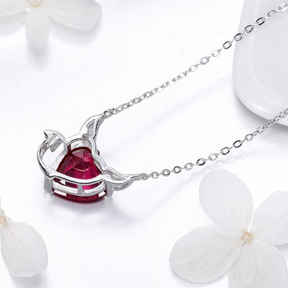 925 Sterling Silver Necklace with 1.5x1.3 cm Pendant for Women  DestGlow