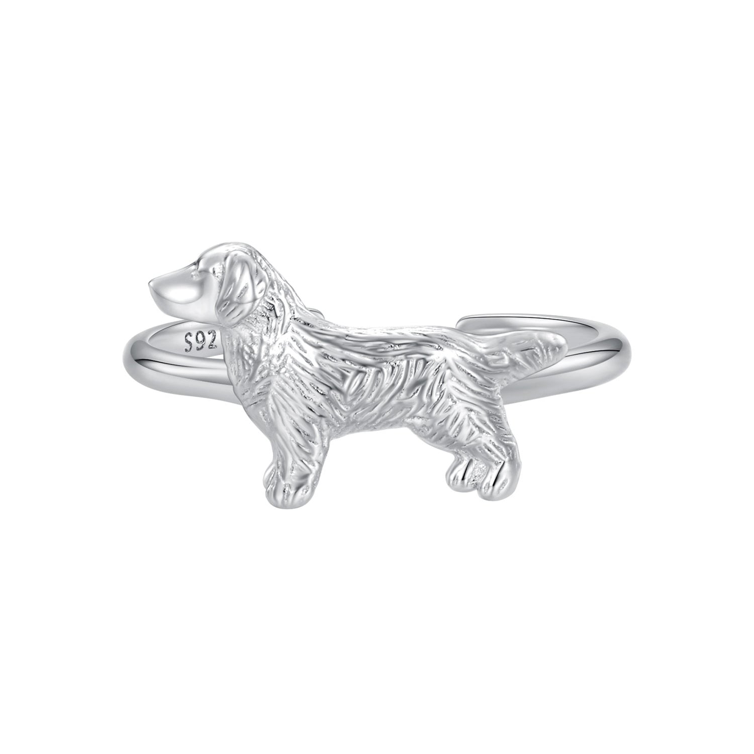 925 Sterling Silver Dog Ring 1.7mm for Women  DestGlow