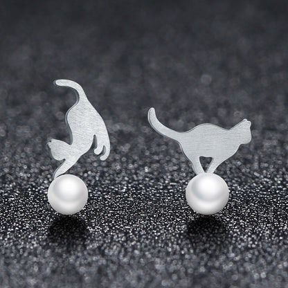 925 Sterling Silver Shell Pearl Earrings for Women
