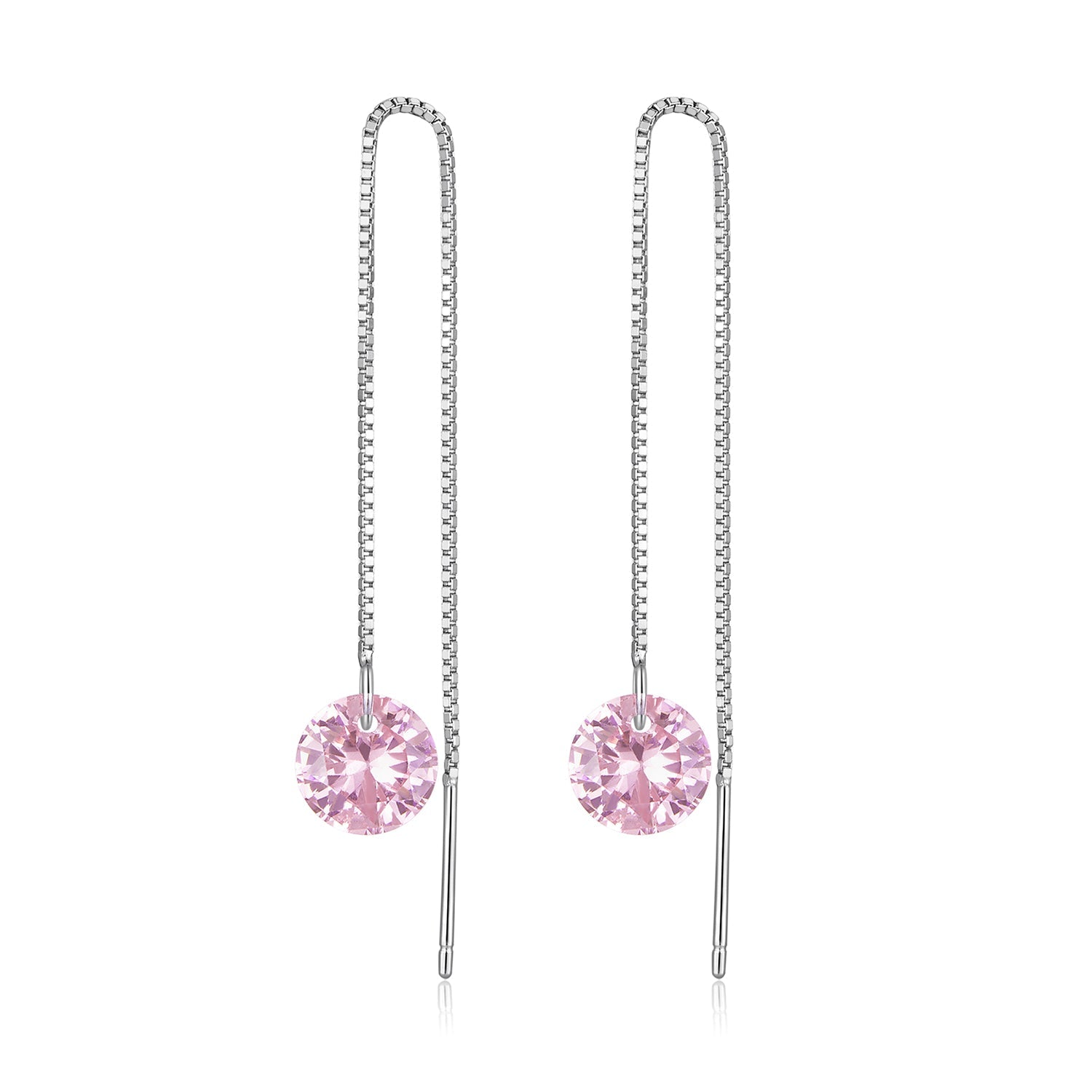 925 Sterling Silver Earrings with 0.8cm Main Stone and CZ for Women  DestGlow