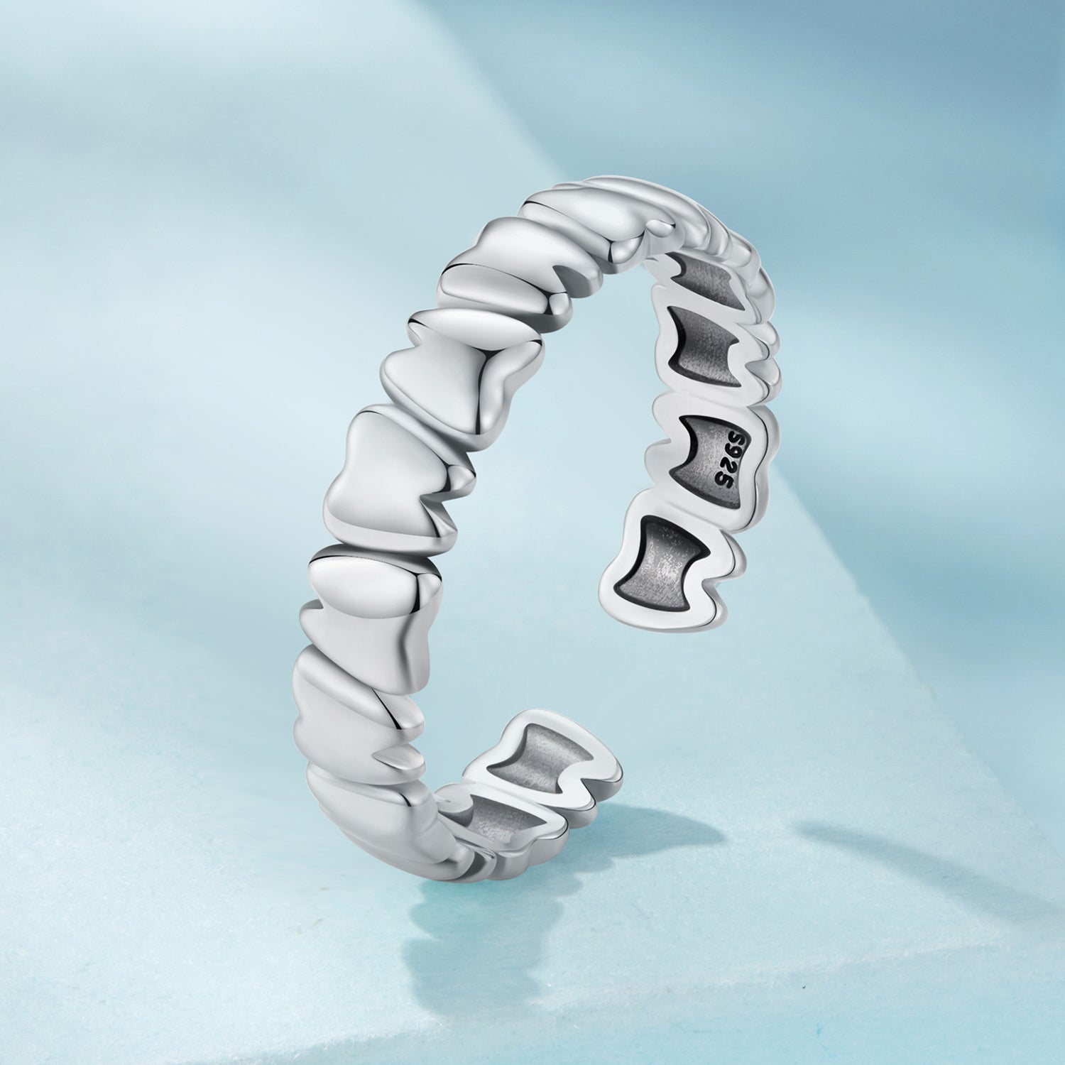 925 Sterling Silver Oxidized Silver Ring Women 0.42cm Width  DestGlow
