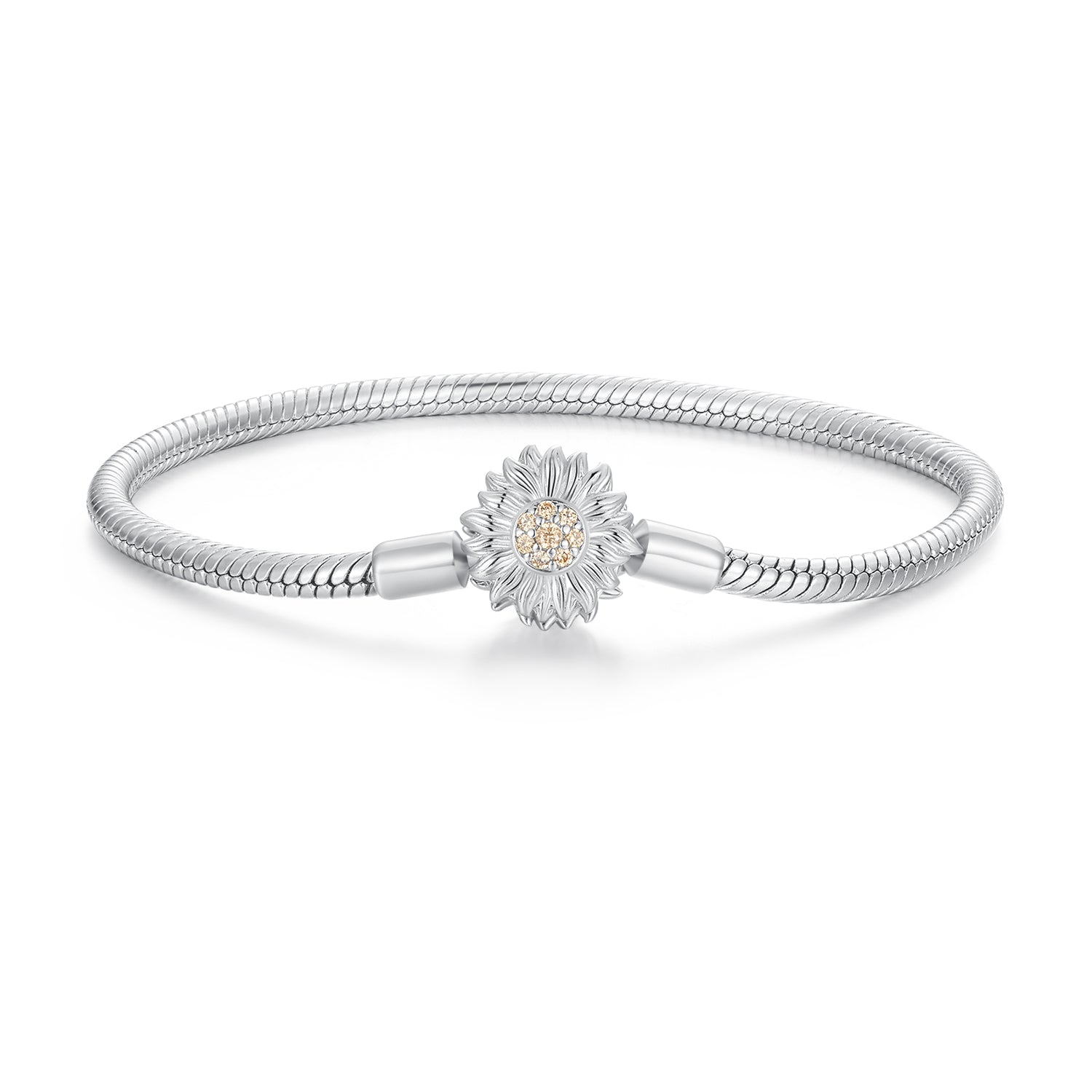 925 Sterling Silver Pavé Setting CZ Bracelet for Women - 17.0 Size, 170mm Length, 3mm Chain Thickness  DestGlow