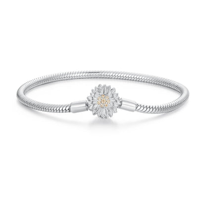 925 Sterling Silver Pavé Setting CZ Bracelet for Women - 17.0 Size, 170mm Length, 3mm Chain Thickness  DestGlow