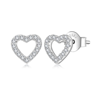 925 Sterling Silver Moissanite 0.10 Carat Earrings for Women  DestGlow