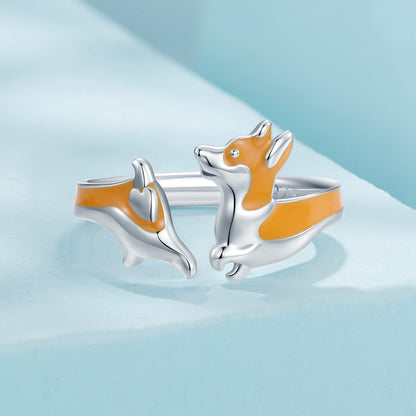 925 Sterling Silver Enamel Plated White Gold 2.6mm Ring  DestGlow