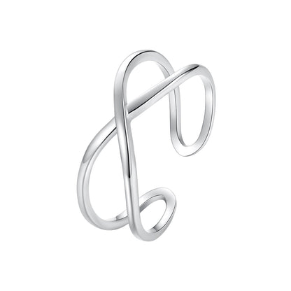 925 Sterling Silver Oxidized 0.7cm Ring for Women  DestGlow