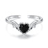 925 Sterling Silver Oxidized Pendant CZ Ring  DestGlow