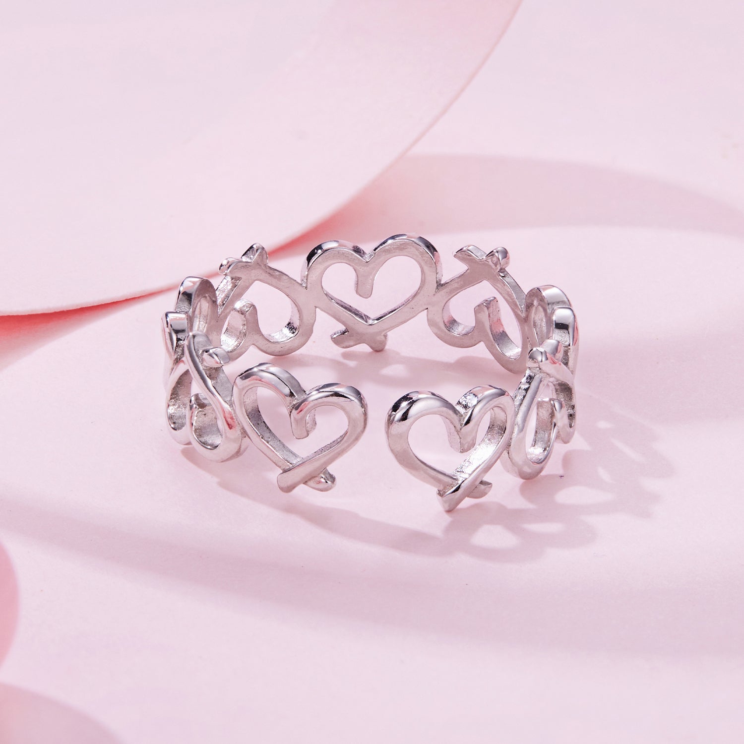 925 Sterling Silver and White Gold Plated Ring for Women  DestGlow