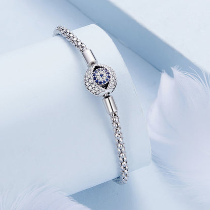 925 Sterling Silver Pavé Setting CZ 17.0 cm Oxidized Silver Bracelet for Women  DestGlow