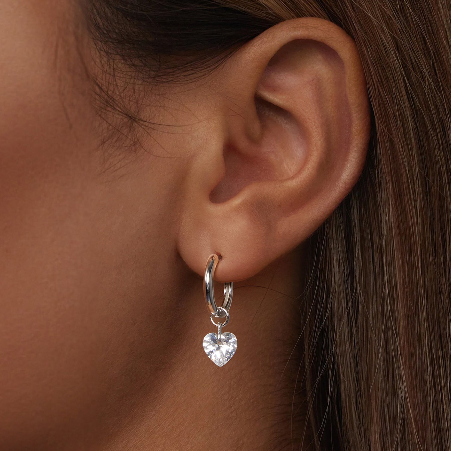 925 Sterling Silver Earrings with Pavé Setting CZ and White Gold Plating for Women  DestGlow