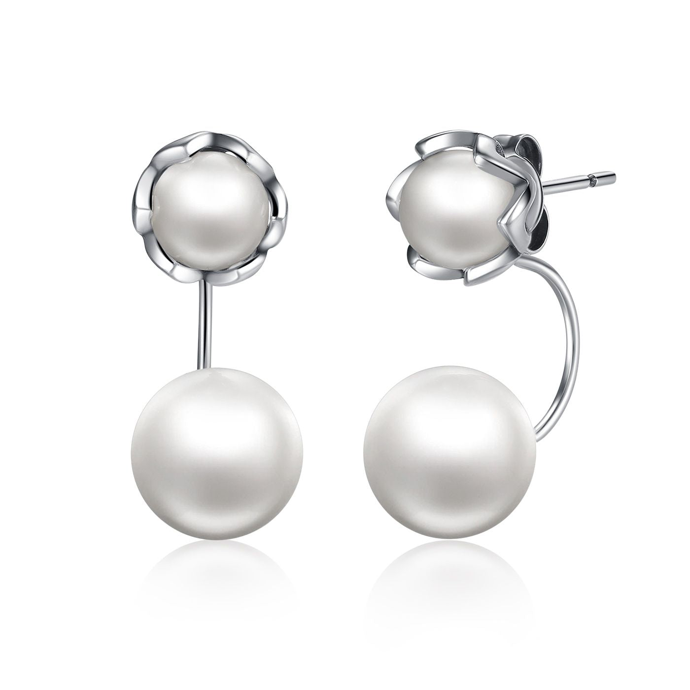 925 Sterling Silver Shell Pearl Earrings for Women  DestGlow